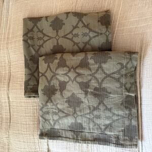 NWOT Pottery Barn Blue Grey Jacquared Euro Shams